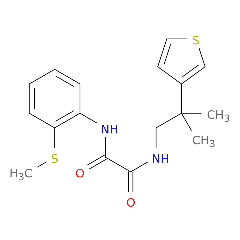 N-[2-methyl-2-(thiophen-3-yl)propyl]-N'-[2-(methylsulfanyl)phenyl]ethanediamide
