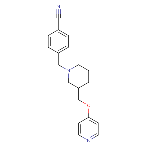 4-({3-[(pyridin-4-yloxy)methyl]piperidin-1-yl}methyl)benzonitrile