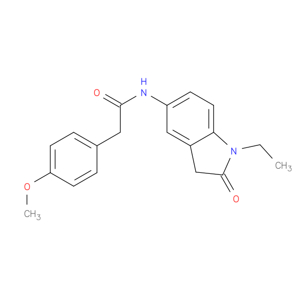 N-(1-ethyl-2-oxo-2,3-dihydro-1H-indol-5-yl)-2-(4-methoxyphenyl)acetamide