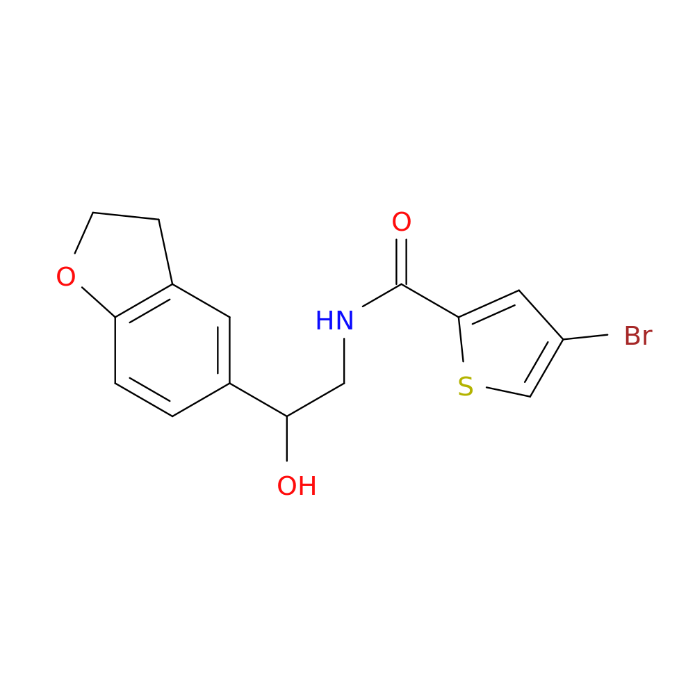 4-bromo-N-[2-(2,3-dihydro-1-benzofuran-5-yl)-2-hydroxyethyl]thiophene-2-carboxamide