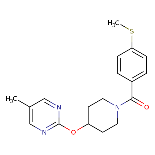 5-methyl-2-({1-[4-(methylsulfanyl)benzoyl]piperidin-4-yl}oxy)pyrimidine