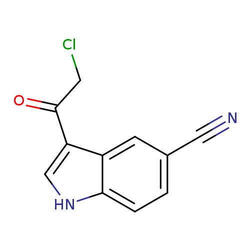 1H-Indole-5-carbonitrile, 3-(chloroacetyl)- (9CI)