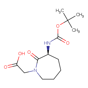 1H-Azepine-1-aceticacid, 3-[[(1,1-dimethylethoxy)carbonyl]amino]hexahydro-2-oxo-, (3S)-