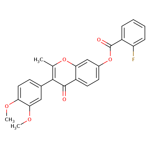 3-(3,4-dimethoxyphenyl)-2-methyl-4-oxo-4H-chromen-7-yl 2-fluorobenzoate