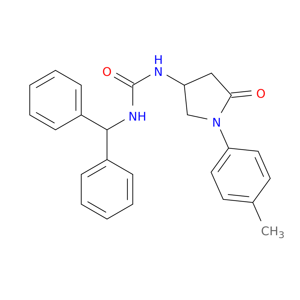 1-(diphenylmethyl)-3-[1-(4-methylphenyl)-5-oxopyrrolidin-3-yl]urea