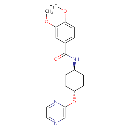 3,4-dimethoxy-N-[(1r,4r)-4-(pyrazin-2-yloxy)cyclohexyl]benzamide