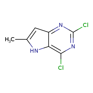 5H-Pyrrolo[3,2-d]pyrimidine, 2,4-dichloro-6-methyl-