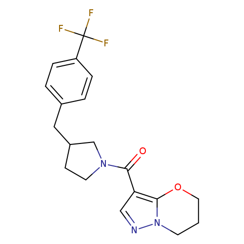 1-{5H,6H,7H-pyrazolo[3,2-b][1,3]oxazine-3-carbonyl}-3-{[4-(trifluoromethyl)phenyl]methyl}pyrrolidine