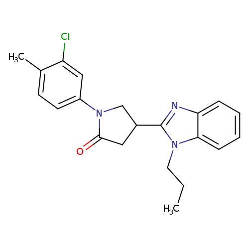 1-(3-chloro-4-methylphenyl)-4-(1-propyl-1H-1,3-benzodiazol-2-yl)pyrrolidin-2-one