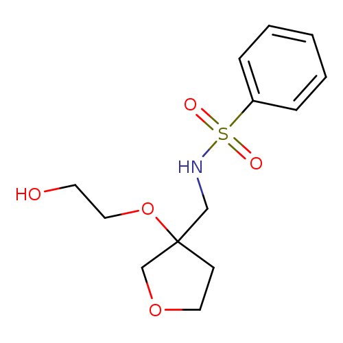 N-{[3-(2-hydroxyethoxy)oxolan-3-yl]methyl}benzenesulfonamide