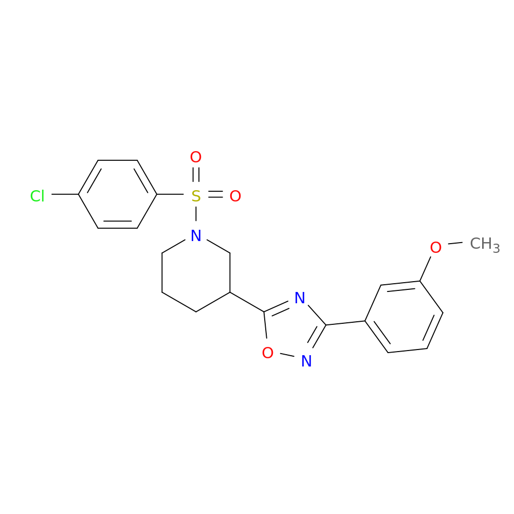 1-(4-chlorobenzenesulfonyl)-3-[3-(3-methoxyphenyl)-1,2,4-oxadiazol-5-yl]piperidine