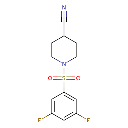 1-(3,5-difluorobenzenesulfonyl)piperidine-4-carbonitrile
