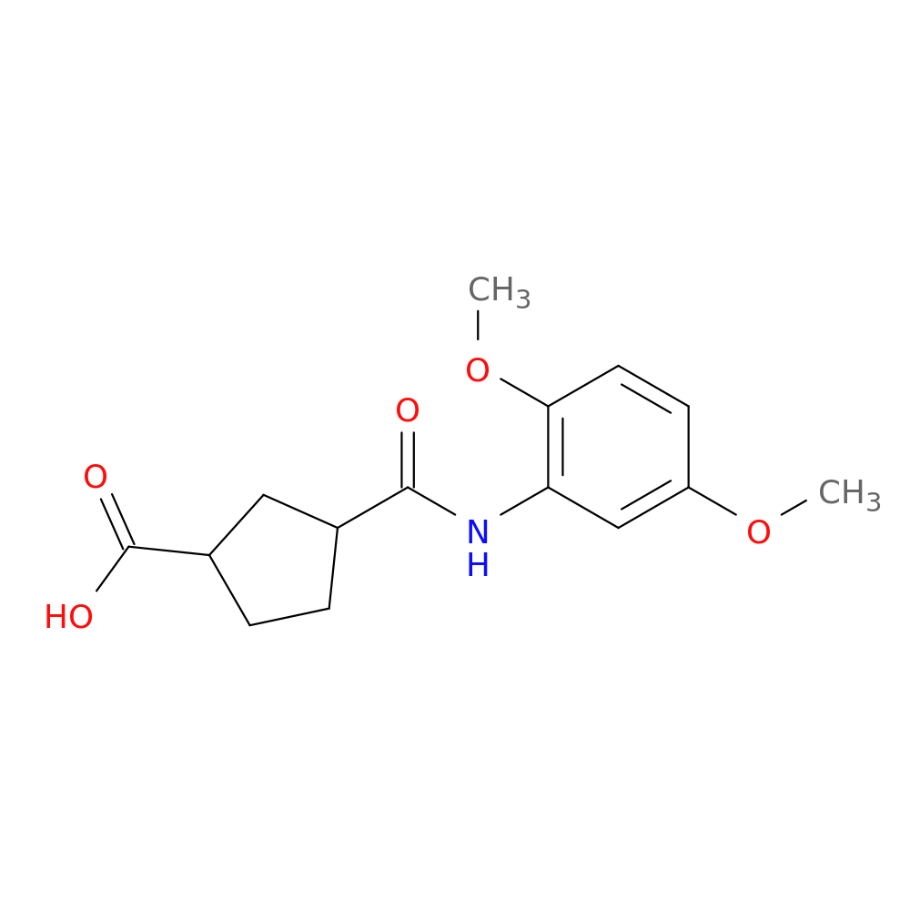 3-[(2,5-dimethoxyphenyl)carbamoyl]cyclopentane-1-carboxylic acid