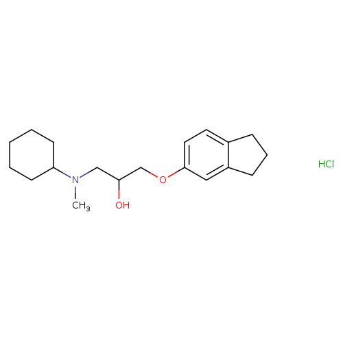 1-[cyclohexyl(methyl)amino]-3-(2,3-dihydro-1H-inden-5-yloxy)propan-2-ol hydrochloride