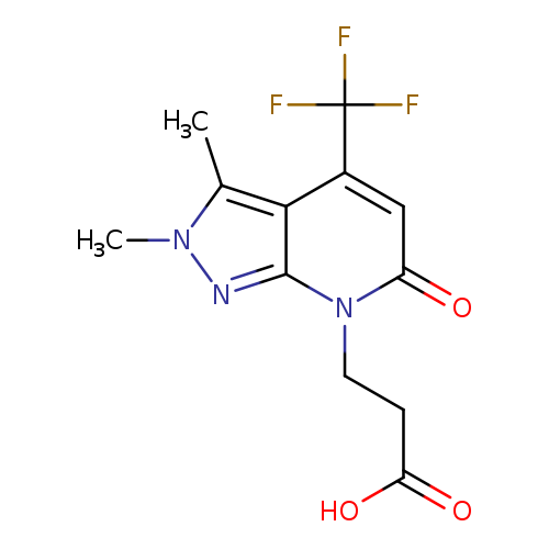 3-(2,3-Dimethyl-6-oxo-4-(trifluoromethyl)-2H-pyrazolo[3,4-b]pyridin-7(6H)-yl)propanoic acid