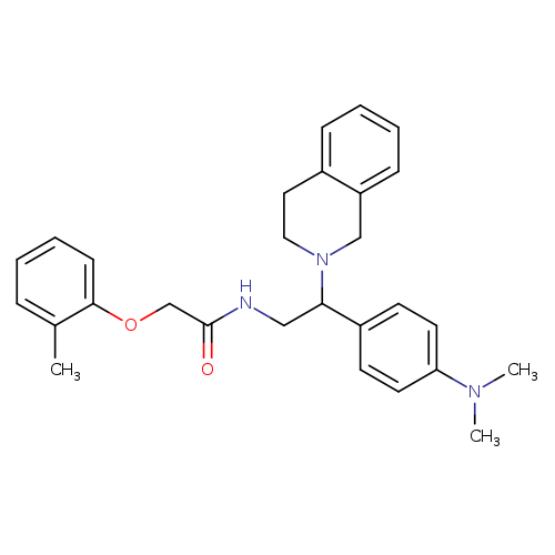 N-{2-[4-(dimethylamino)phenyl]-2-(1,2,3,4-tetrahydroisoquinolin-2-yl)ethyl}-2-(2-methylphenoxy)acetamide
