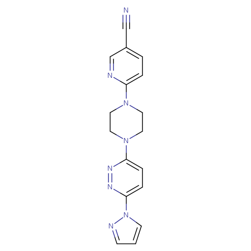 6-{4-[6-(1H-pyrazol-1-yl)pyridazin-3-yl]piperazin-1-yl}pyridine-3-carbonitrile
