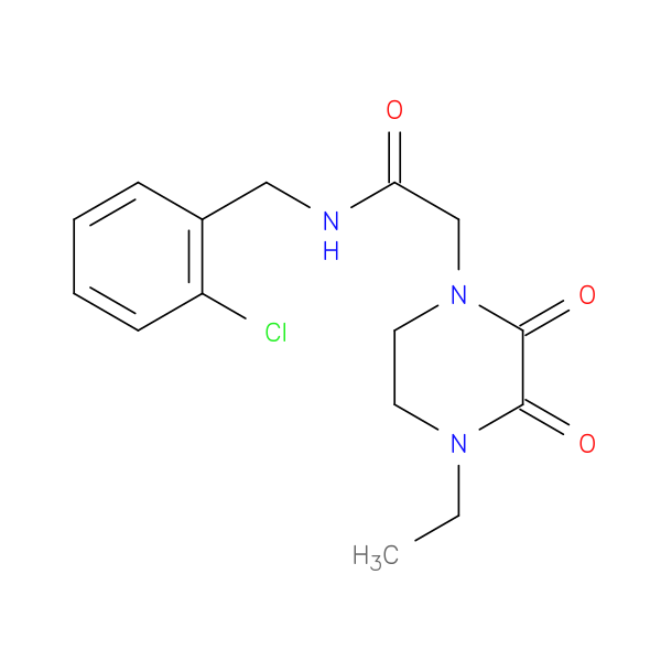 N-[(2-chlorophenyl)methyl]-2-(4-ethyl-2,3-dioxopiperazin-1-yl)acetamide