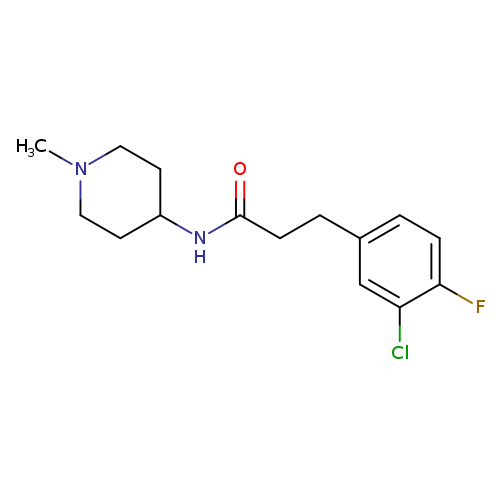 3-(3-chloro-4-fluorophenyl)-N-(1-methylpiperidin-4-yl)propanamide