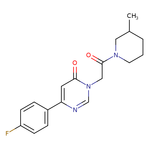 6-(4-fluorophenyl)-3-[2-(3-methylpiperidin-1-yl)-2-oxoethyl]-3,4-dihydropyrimidin-4-one