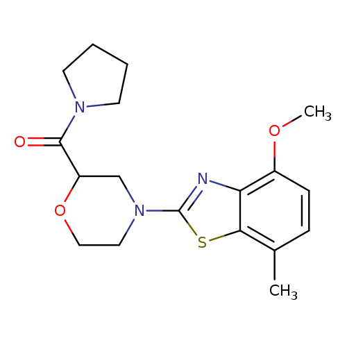 4-methoxy-7-methyl-2-[2-(pyrrolidine-1-carbonyl)morpholin-4-yl]-1,3-benzothiazole