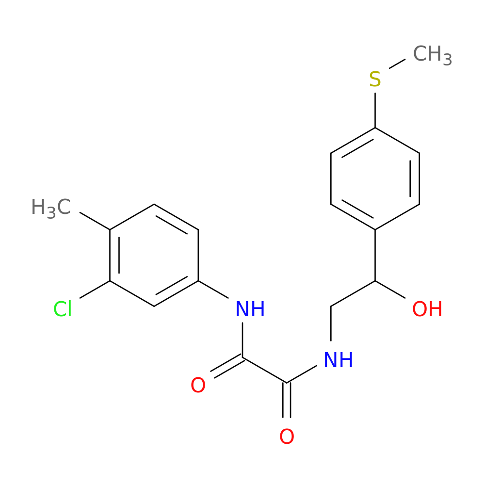 N-(3-chloro-4-methylphenyl)-N'-{2-hydroxy-2-[4-(methylsulfanyl)phenyl]ethyl}ethanediamide