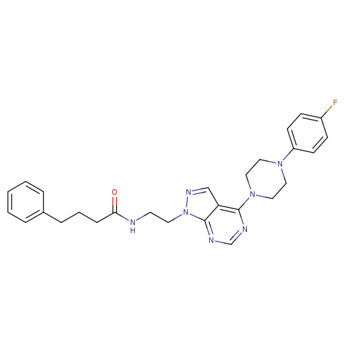 N-(2-{4-[4-(4-fluorophenyl)piperazin-1-yl]-1H-pyrazolo[3,4-d]pyrimidin-1-yl}ethyl)-4-phenylbutanamide