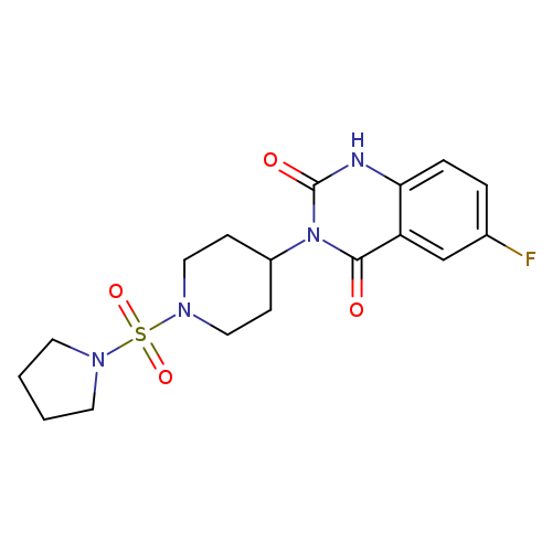 6-fluoro-3-[1-(pyrrolidine-1-sulfonyl)piperidin-4-yl]-1,2,3,4-tetrahydroquinazoline-2,4-dione