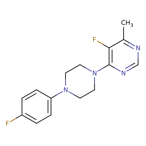 5-fluoro-4-[4-(4-fluorophenyl)piperazin-1-yl]-6-methylpyrimidine