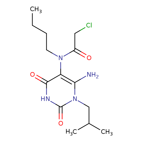 N-[6-amino-1-(2-methylpropyl)-2,4-dioxo-1,2,3,4-tetrahydropyrimidin-5-yl]-N-butyl-2-chloroacetamide