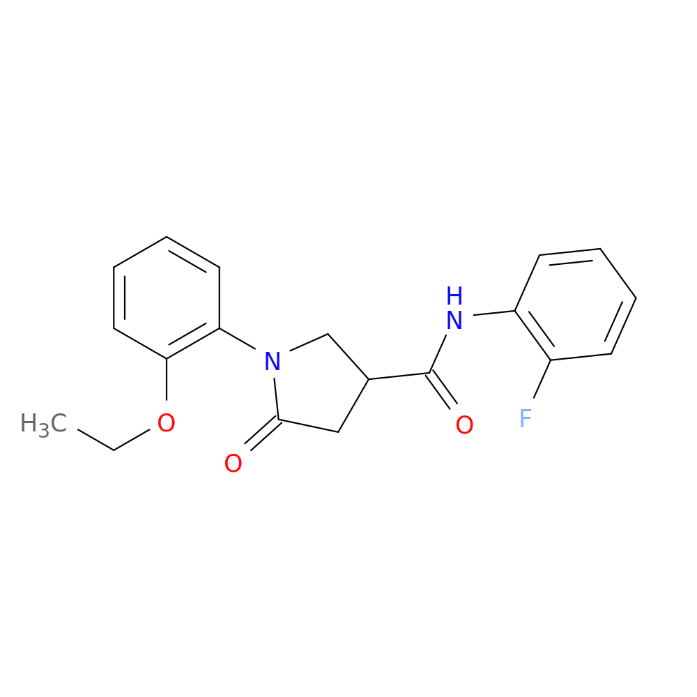 1-(2-ethoxyphenyl)-N-(2-fluorophenyl)-5-oxopyrrolidine-3-carboxamide