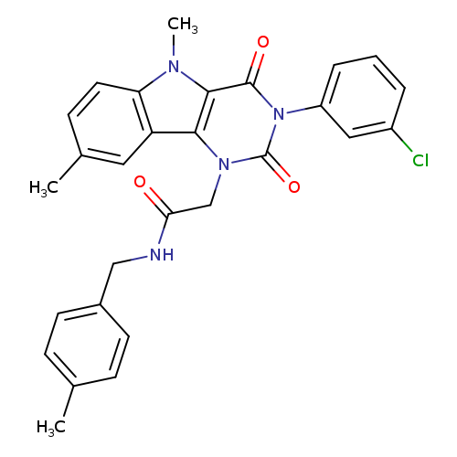 2-[3-(3-chlorophenyl)-5,8-dimethyl-2,4-dioxo-1H,2H,3H,4H,5H-pyrimido[5,4-b]indol-1-yl]-N-[(4-methylphenyl)methyl]acetamide