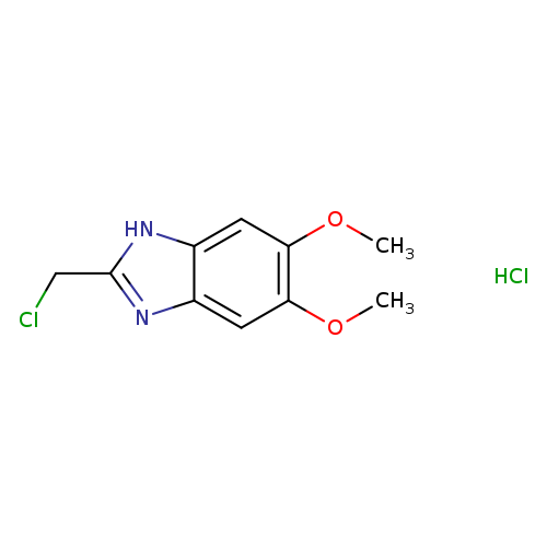 2-(chloromethyl)-5,6-dimethoxy-1H-1,3-benzodiazole hydrochloride