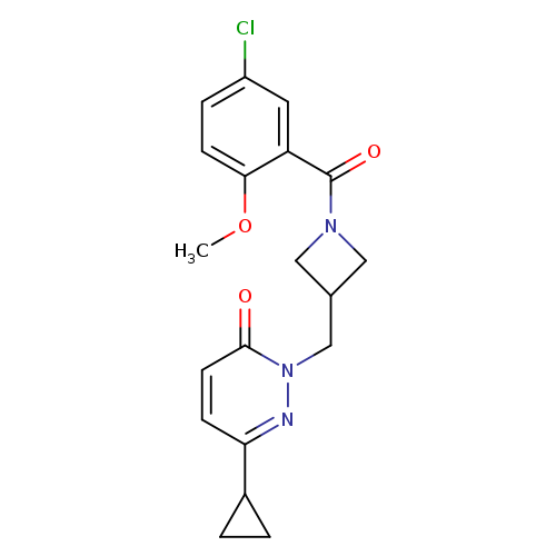 2-{[1-(5-chloro-2-methoxybenzoyl)azetidin-3-yl]methyl}-6-cyclopropyl-2,3-dihydropyridazin-3-one