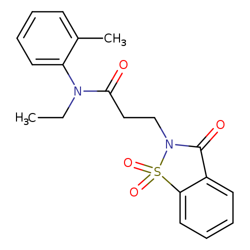 N-ethyl-N-(2-methylphenyl)-3-(1,1,3-trioxo-2,3-dihydro-1lambda6,2-benzothiazol-2-yl)propanamide