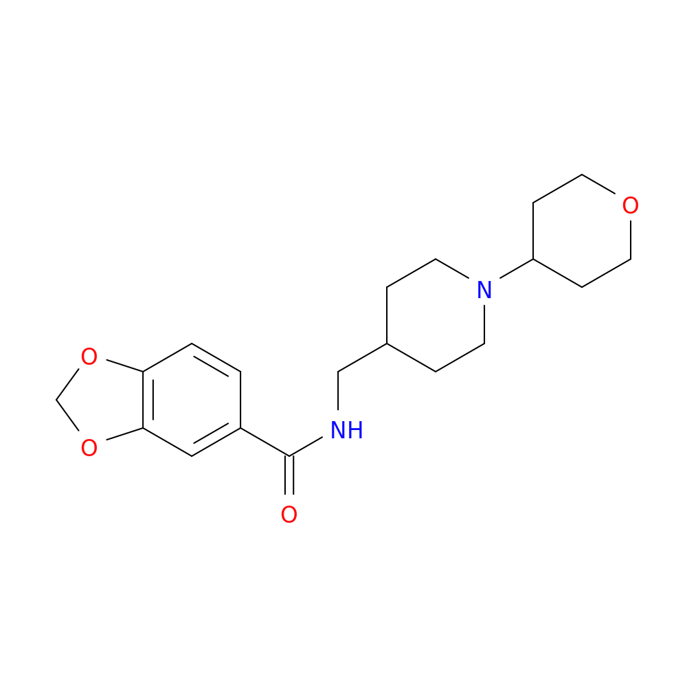 N-{[1-(oxan-4-yl)piperidin-4-yl]methyl}-2H-1,3-benzodioxole-5-carboxamide