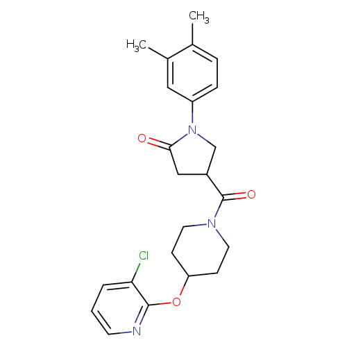 4-{4-[(3-chloropyridin-2-yl)oxy]piperidine-1-carbonyl}-1-(3,4-dimethylphenyl)pyrrolidin-2-one
