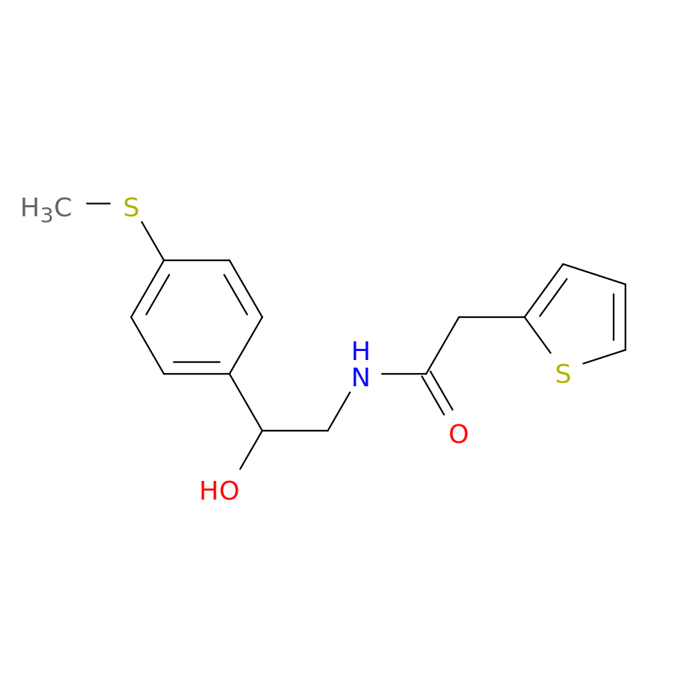 N-{2-hydroxy-2-[4-(methylsulfanyl)phenyl]ethyl}-2-(thiophen-2-yl)acetamide