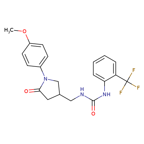 3-{[1-(4-methoxyphenyl)-5-oxopyrrolidin-3-yl]methyl}-1-[2-(trifluoromethyl)phenyl]urea