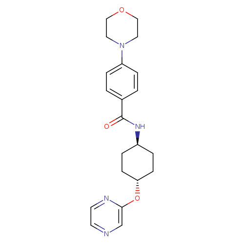 4-(morpholin-4-yl)-N-[(1r,4r)-4-(pyrazin-2-yloxy)cyclohexyl]benzamide
