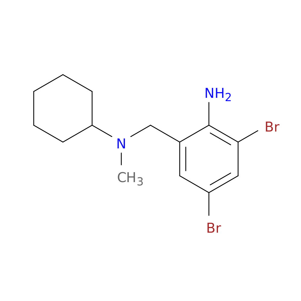 2-Amino-3,5-dibromo-N-cyclohexyl-N-methylbenzenemethanamine