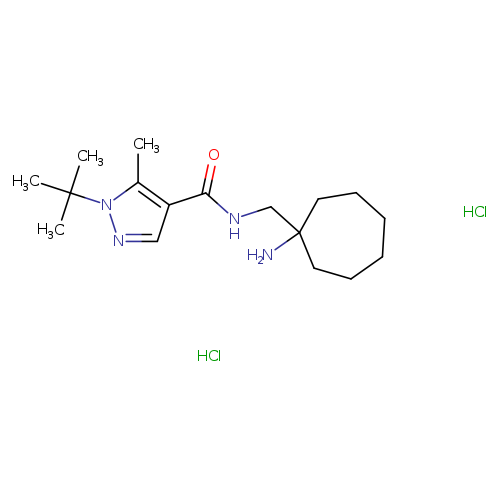 N-[(1-aminocycloheptyl)methyl]-1-tert-butyl-5-methyl-1H-pyrazole-4-carboxamidedihydrochloride