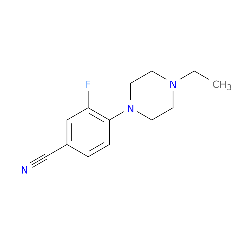 4-(4-ethylpiperazin-1-yl)-3-fluorobenzonitrile