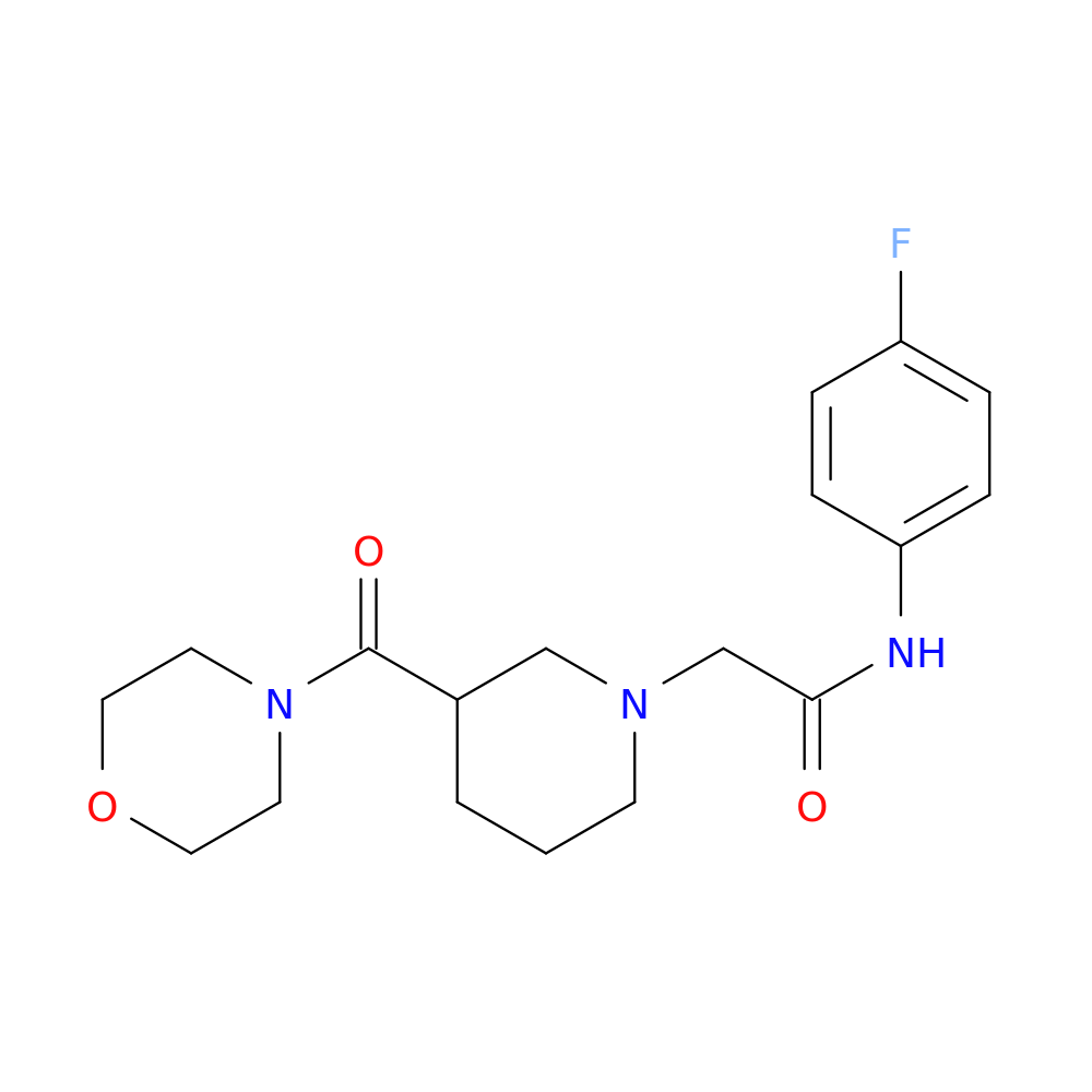 N-(4-fluorophenyl)-2-[3-(morpholine-4-carbonyl)piperidin-1-yl]acetamide