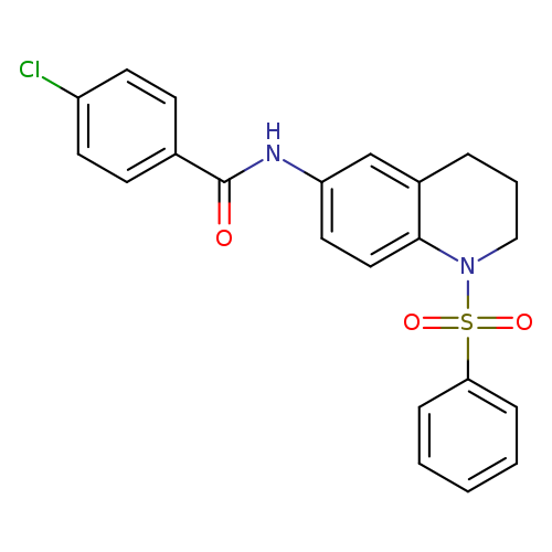 N-[1-(benzenesulfonyl)-1,2,3,4-tetrahydroquinolin-6-yl]-4-chlorobenzamide