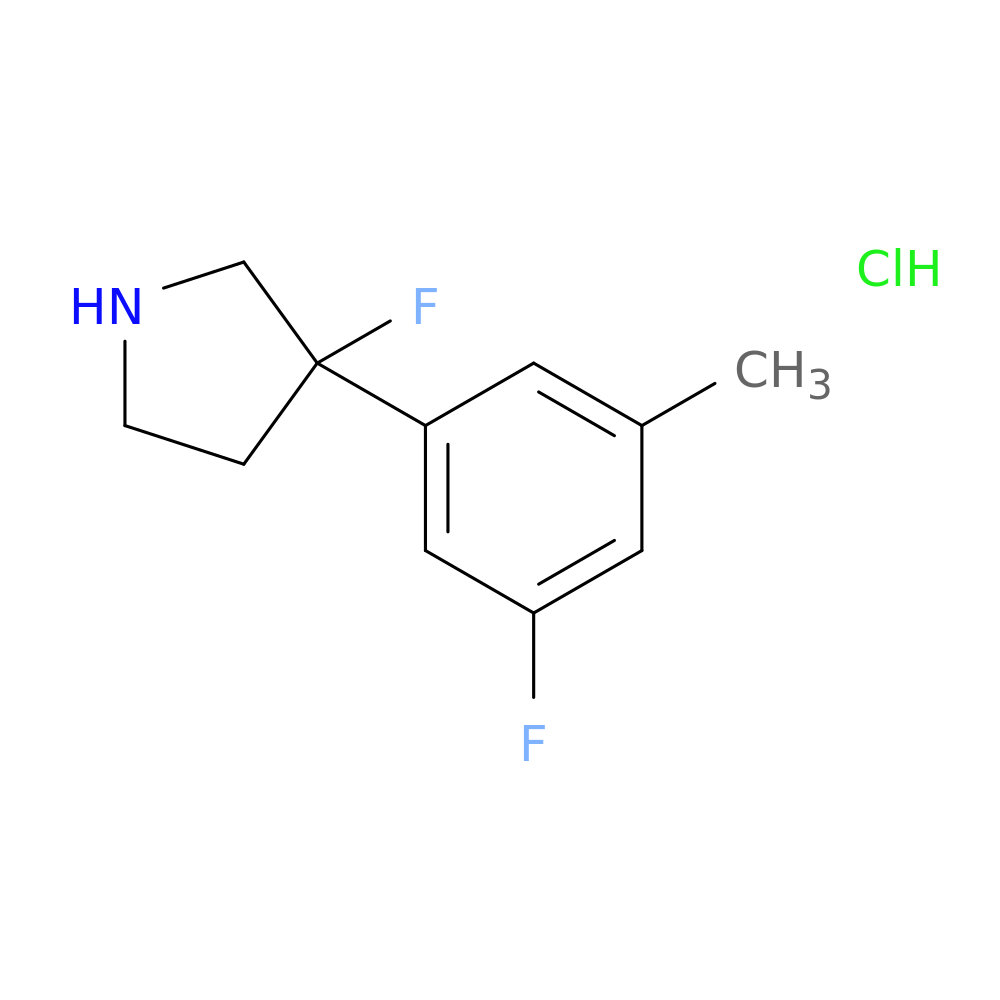 3-fluoro-3-(3-fluoro-5-methylphenyl)pyrrolidine hydrochloride