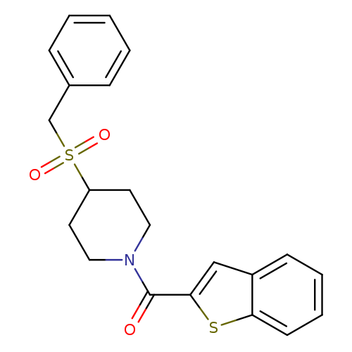 1-(1-benzothiophene-2-carbonyl)-4-phenylmethanesulfonylpiperidine