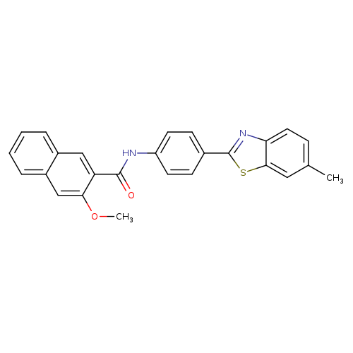 3-methoxy-N-[4-(6-methyl-1,3-benzothiazol-2-yl)phenyl]naphthalene-2-carboxamide