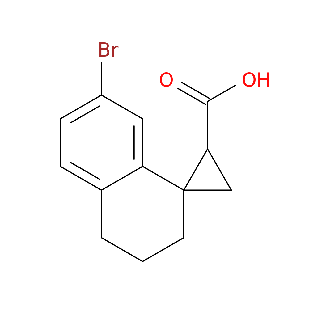 7'-bromo-3',4'-dihydro-2'H-spiro[cyclopropane-1,1'-naphthalene]-3-carboxylic acid