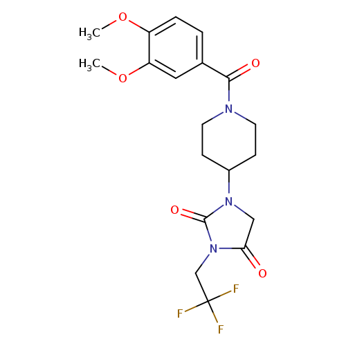 1-[1-(3,4-dimethoxybenzoyl)piperidin-4-yl]-3-(2,2,2-trifluoroethyl)imidazolidine-2,4-dione